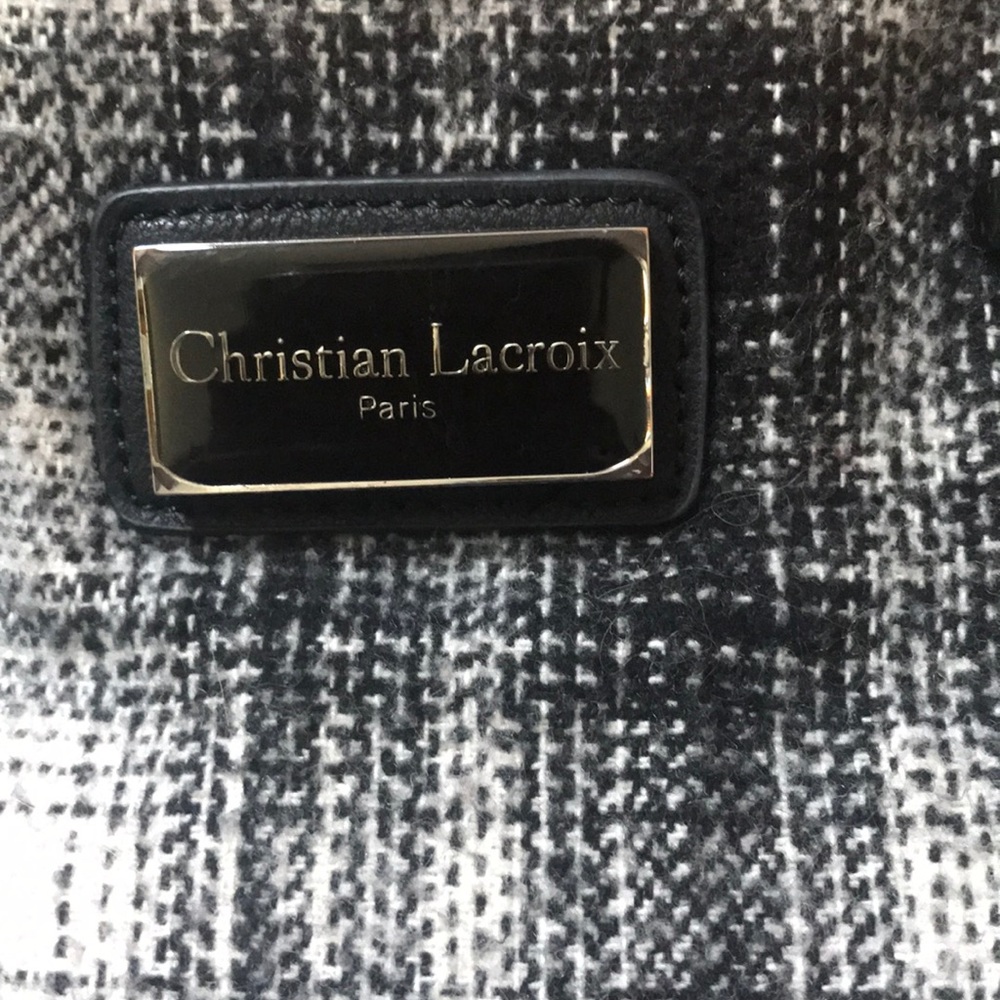Christian Lacroix Plaid Tote w/Crossbody - Picture 2 of 8